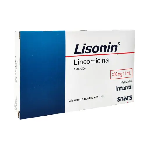 LISONIN 300 mg SOLUCIÓN 6 Ampolletas 1mL