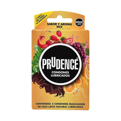 CONDONES PRUDENCE SABOR Y AROMA MIX - 5pz
