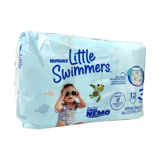 LITTLE SWIMMERS HUGGIES CHICO (7-12kg) BOLSA CON 12pz 