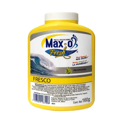 TALCO DESODORANTE MAX-O FRESH  160g