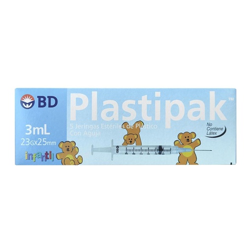 JERINGA DESCH BD INFANTIL 3 ml 23 g X 25 mm 5 Jeringa