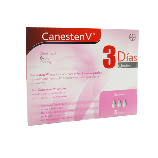 CANESTEN V 3 DÍAS 200 mg 3 Óvulo